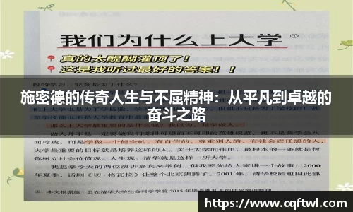 施密德的传奇人生与不屈精神：从平凡到卓越的奋斗之路